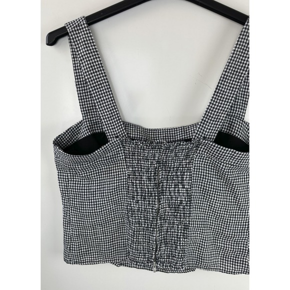 NWT Quince 100% European Linen Fitted Tank Classic Mini Gingham Women's Size XL - Picture 11 of 13